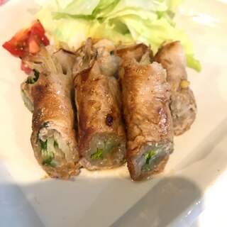 もやしでカサ増し！野菜の肉巻き